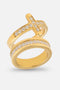 Cross Eternity Gem Ring Set