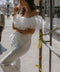 A POWER MOOD WHITE DENIM JUMPSUIT