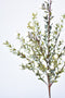 21" Faux White Berry Boxwood Greenery Stem