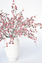 29" Faux Red Sugar Berry Spray Stem