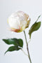 18" Faux Peony Bud Stem White