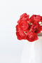10.5" Faux Red Ranunculus Stem Bundle