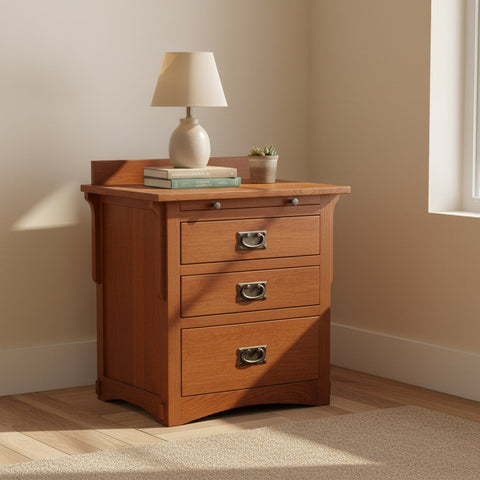Pre-Order Mission Crofter 3 Drawer Nightstand - Michael's Cherry (MC-A)