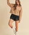 Drea Half-Zip Hoodie Latte