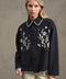 Embroidered Folk Jacket - Navy