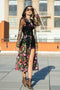 Embroidered Mesh Duster Jacket