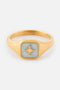 Enamel North Star Ring