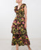 GRACEFUL GATHERING WOVEN MIDI DRESS