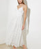 LUMINOUS BLISS WOVEN EYELET MIDI DRESS