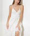 LUMINOUS BLISS WOVEN EYELET MIDI DRESS
