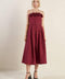 GLORIOUS SHINE WOVEN MIDI DRESS