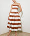 EVERYDAY HUSTLE RUST WOVEN MIDI DRESS