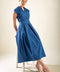 DREAMY IMPRESSION WOVEN MIDI DRESS