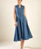 THE GENEVIEVE DENIM MIDI DRESS