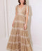 CUDDLY ATTITUDE TAUPE WOVEN MAXI DRESS