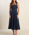 TERRIFIC TIMING DENIM MIDI DRESS