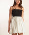 PATIO SENSETS WOVEN COMBINATION MINI DRESS