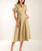 SUNLIT SOIREE WOVEN MIDI DRESS