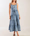 SUNSHINE STATE OF MIND INDIGO DENIM DRESS