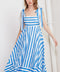OCEAN BREEZE WOVEN MIDI DRESS