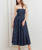 MOONDUST GARDEN DENIM MIDI DRESS