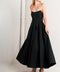 GALA NOIR WOVEN MIDI DRESS