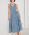 SIMPLY STUNNING DENIM MIDI DRESS