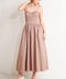 UNDERSTATED GLAM WOVEN TWILL MIDI DRESS