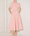 SPRING ICON PINK WOVEN MIDI DRESS
