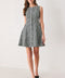MONOCHROME SPARK BLACK/WHITE SEQUIN SKATER MINI DRESS