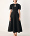 AFTER DARK ELEGANCE JEWELED MIDI DRESS