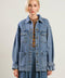 BREATHTAKING CHARM DENIM MIDI JACKET