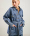 BREATHTAKING CHARM DENIM MIDI JACKET