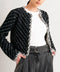 NOIR LINEAR SWEATER KNIT JACKET