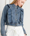 FRENCH FEMME DENIM CROP JACKET