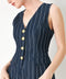 BOSS BABE STRIP WOVEN VEST