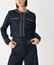 AFTER HOURS INDIGO CHAIN-TRIM DENIM JACKET