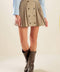 IN MY MEMORIES WOVEN PLAID MINI SKIRT