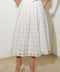 LIVE FOR US WHITE ORGANZA MIDI SKIRT