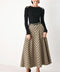 WEEKEND VIBE STRIP WOVEN MIDI SKIRT