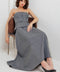 TIMELESS LOOK WOVEN MIDI CIRCLE SKIRT