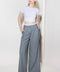 SMILE BRIGHT IN GREY WOVEN PANTS