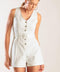 TAKE THE LEAD WHITE WOVEN ROMPER