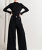 PRESTIGE VOLUME BLACK WOVEN PANTS