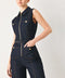 SLEEVELESS WORKWEAR DENIM JUMPSUIT