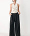 BLACK & CREAM POISE WOVEN JUMPSUIT