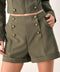 OLIVE COMMAND CUFFED TAILORED SHORTS