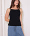 BIT OF SUNSHINE BLACK SWEATER KNIT TANK TOP