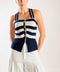 SHINE BRIGHT NAVY KNIT TOP