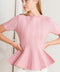 EVENING RUSTLE JACQUARD SWEATER TOP